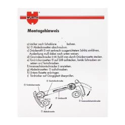Würth Türdrücker ZD 21, Rosette BB, PZ, WC, Vernickelt -Wohnaccessoires 0687170300 wuerth tuerdruecker zd21 anleitung