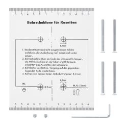 Würth Türdrücker ZD 21, Rosette BB, PZ, WC, Vernickelt -Wohnaccessoires 0687170300 wuerth tuerdruecker zd21 schrauben