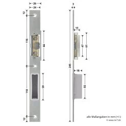 Hörmann Schließblech Für Hauptschloss THP/FSTHP DIN Links 9 Hörmann Schließblech Für Hauptschloss THP/FSTHP DIN Links -Wohnaccessoires 276986 hoermann schliessblech fuer hauptschloss thp fsthp din links bemassung