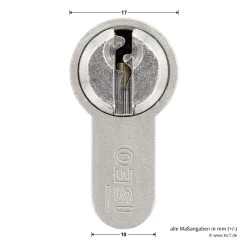 Hörmann Profil-Halbzylinder, 45,5 + 10 Mm, Links, TS 16 -Wohnaccessoires 3014860 hoermann profil halbzylinder 45 5 10 mm links ts 16 zylinder masse