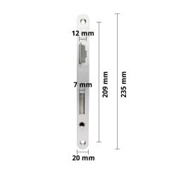 Hörmann Einsteck Rohrprofilschloss 1306 Für Nebentüren, PZ, Links -Wohnaccessoires 3040438 Einscteckschloss bemassung b