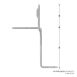 Hörmann Knotenblech, Beschlag L, Ausführung Links, Baureihe 30 -Wohnaccessoires 3044999 hoermann knotenblech beschlag l ausfuehrung links baureihe 30 masse bild 3