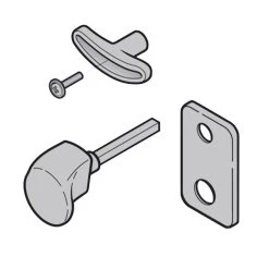 Hörmann Torgriffgarnitur, TS 42,5 Mm, Edelstahl Gebürstet, PZ -Wohnaccessoires 3059741 hoermann torgriffgarnitur skizze