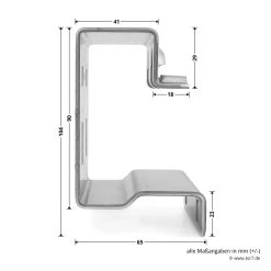 Hörmann Federstopperkonsole -Wohnaccessoires 3073628 hoermann federstopperkonsole seitenmasse
