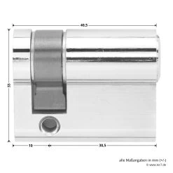 Hörmann Profilhalbzylinder, Gleichschließend, 3 Stück -Wohnaccessoires 436121 hoermann gleichschliessende profilhalbzylinder 3stueck masse
