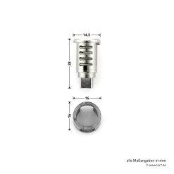 Hörmann Sicherheitsschloss Für Steuerungsgehäuse RotaMatic Akku -Wohnaccessoires 436343 hoermann sicherheitsschloss fuer steuerungsgehaeuse rotamatic akku breite laenge