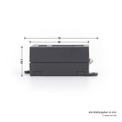 Hörmann 1-Kanal-Empfänger HE 1, 868 MHz 11 Hörmann 1-Kanal-Empfänger HE 1, 868 MHz -Wohnaccessoires 437404 hoermann 1 kanal empfaenger he 1 868 mhz seitenansicht breite laenge