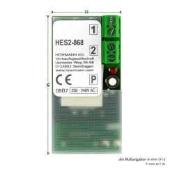 Hörmann 2-Kanal-Relais-Empfänger HES 2, 868 MHz, Funktion Ein Und Aus -Wohnaccessoires 437539 hoermann 2 kanal relais empfaenger hes 2 868 mhz funktion ein und aus platine masse