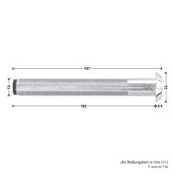 Hörmann Hülse Notentriegelung NET 13 -Wohnaccessoires 439782 hoermann huelse notentriegelung net 13 masse