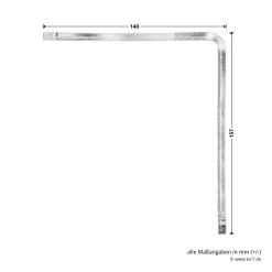 Hörmann Befestigungswinkel, VersaMatic -Wohnaccessoires 439985 hoermann befestigungswinkel versamatic masse seitenansicht