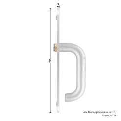 Hörmann FS Panikgarnitur D110 Langschild PZ ES2, Alu -Wohnaccessoires 449891 hoermann fs panikgarnitur d110 pz es2 langschild alu f1 griff 2 tiefe