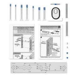 Hörmann FS Panikgarnitur D110 Langschild PZ ES2, Alu -Wohnaccessoires 449891 hoermann fs panikgarnitur d110 pz es2 langschild alu f1 lieferumfang