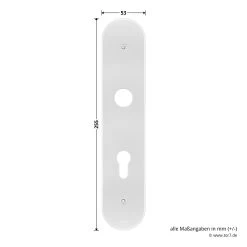 Hörmann FS Panikgarnitur D110 Langschild PZ ES2, Alu -Wohnaccessoires 449891 hoermann fs panikgarnitur d110 pz es2 langschild alu f1 platte masse