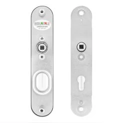 Hörmann FS Panikgarnitur D110 Langschild PZ ES2, Alu -Wohnaccessoires 449891 hoermann fs panikgarnitur d110 pz es2 langschild alu f1 rueckseite