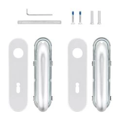 Hörmann Drückergarnitur D110 Kurzschild BB, Alu -Wohnaccessoires 449909 hoermann drueckergarnitur mit kurzschild bb gelocht alu lieferumfang