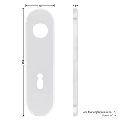 Hörmann Drückergarnitur D110 Kurzschild BB, Alu -Wohnaccessoires 449909 hoermann drueckergarnitur mit kurzschild bb gelocht alu schild masse