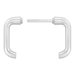 Hörmann Drückergarnitur D110 Kurzschild PZ, Alu -Wohnaccessoires 449910 hoermann drueckergarnitur mit kurzschild pz gelocht alu griffe