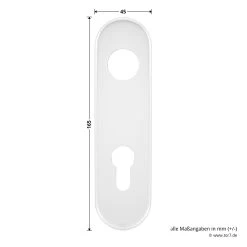 Hörmann Drückergarnitur D110 Kurzschild PZ, Alu -Wohnaccessoires 449910 hoermann drueckergarnitur mit kurzschild pz gelocht alu schild masse