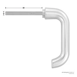 Hörmann Drückergarnitur D110 Kurzschild PZ, Alu -Wohnaccessoires 449910 hoermann drueckergarnitur mit kurzschild pz gelocht alu stift masse