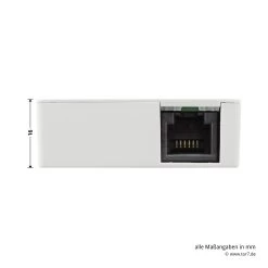 Hörmann Homematic IP-Gateway -Wohnaccessoires 4511629 hoermann homematic ip gateway masse seitenansicht