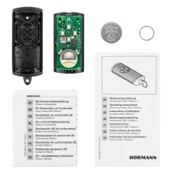 Hörmann Handsender HSE 4, BiSecur, Struktur Komplett Schwarz -Wohnaccessoires 4511736 hoermann handsender hse 4 bisecur struktur komplett schwarz lieferumfang