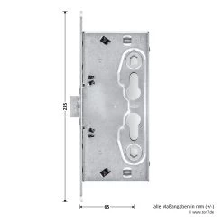 Hörmann Panikschloss Mit Wechselfunktion E, PZ, Li/re -Wohnaccessoires 451215 hoermann panikschloss mit wechselfunktion pz li re bemassung