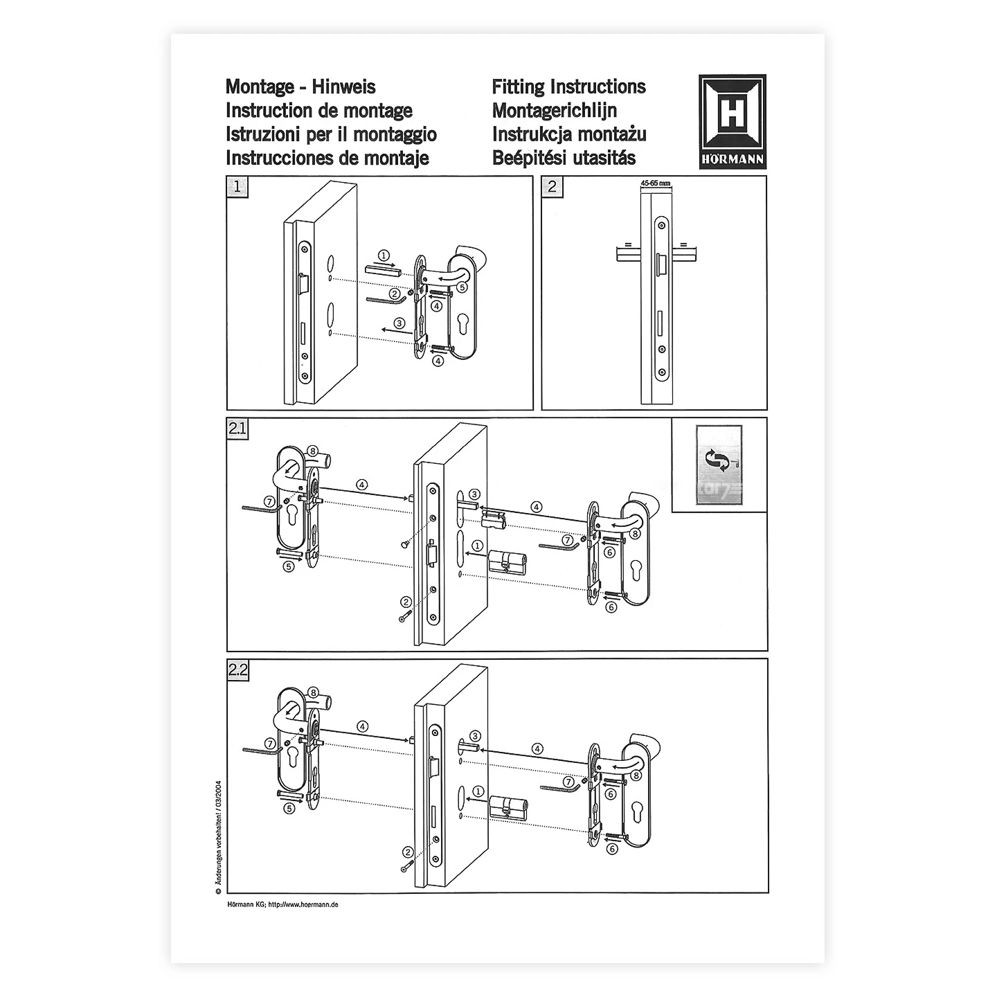Hörmann Feuerschutz-Wechselgarnitur Typ D110 In Kunststoff Schwarz 6 Hörmann Feuerschutz-Wechselgarnitur Typ D110 In Kunststoff Schwarz – Bild 4