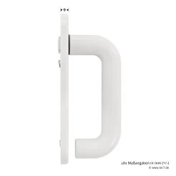 Hörmann FS Wechselgarnitur D110 Kurzschild PZ, Weiß -Wohnaccessoires 454688 hoermann fs wechselgarnitur d 110 pz kurzschild polyamid weiss gleitlager griff masse