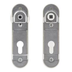 Hörmann FS Wechselgarnitur D110 Kurzschild PZ, Weiß -Wohnaccessoires 454688 hoermann fs wechselgarnitur d 110 pz kurzschild polyamid weiss gleitlager rueckseite