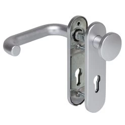 Hörmann Feuerschutz-Wechselgarnitur Typ D110 PZ, Aluminium -Wohnaccessoires 454691 hoermann fs wechselgarnitur d 110 antipanik