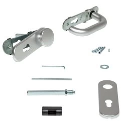 Hörmann Feuerschutz-Wechselgarnitur Typ D110 PZ, Aluminium -Wohnaccessoires 454691 hoermann fs wechselgarnitur d 110 antipanik detailansicht