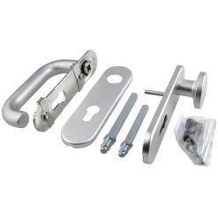 Hörmann Feuerschutz-Wechselgarnitur Typ D110 PZ, Aluminium -Wohnaccessoires 454691 hoermann fs wechselgarnitur d 110 antipanik lieferumfang