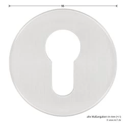 Hörmann FS Wechselgarnitur D110 Rosette PZ, Edelstahl -Wohnaccessoires 454742 hoermann fs wechselgarnitur d110 pz rosette edelstahl gleitlager durchmesser