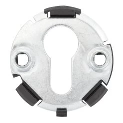 Hörmann FS Wechselgarnitur D110 Rosette PZ, Edelstahl -Wohnaccessoires 454742 hoermann fs wechselgarnitur d110 pz rosette edelstahl gleitlager grundplatte rueckseite