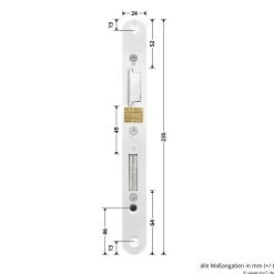Hörmann Panikschloss 1201 PZ Für Stahltüren, Links -Wohnaccessoires 478749 hoermann panikschloss 1201 pz dornmass 65 funktion e li masse schliessblech
