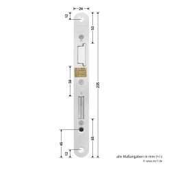 Hörmann Panikschloss 1201 PZ Für Stahltüren, Rechts -Wohnaccessoires 478750 hoermann panikschloss 1201 pz dornmass 65 funktion e re masse schliessblech