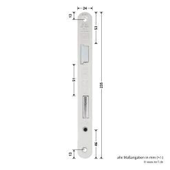 Hörmann Panikschloss ECO 112, Funktion D, Auswärts -Wohnaccessoires 478765 hoermann panikschloss eco 112 funktion d auswaerts links masse stulp