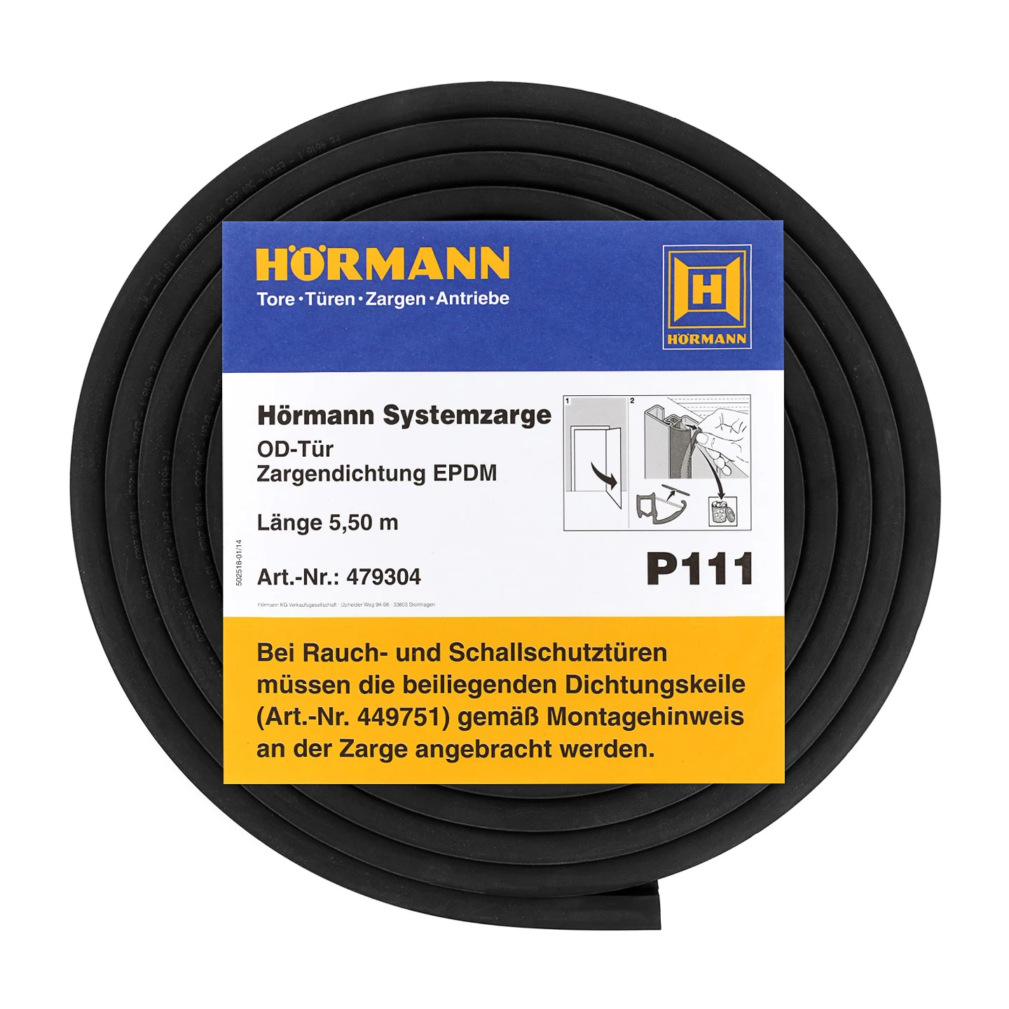 Hörmann Zargendichtung Mit Dichtungskeilen P111, 5500 Mm 3 Hörmann Zargendichtung Mit Dichtungskeilen P111, 5500 Mm
