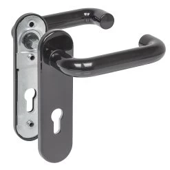 Hörmann FS Drückergarnitur D110 Kurzschild PZ, Schwarz 17 Hörmann FS Drückergarnitur D110 Kurzschild PZ, Schwarz -Wohnaccessoires 498165 hoermann fs drueckergarnitur d 110 kurzschild pz gleitlager polyamid schwarz