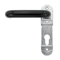 Hörmann FS Drückergarnitur D110 Kurzschild PZ, Schwarz 15 Hörmann FS Drückergarnitur D110 Kurzschild PZ, Schwarz -Wohnaccessoires 498165 hoermann fs drueckergarnitur d 110 kurzschild pz gleitlager polyamid schwarz links bild 2