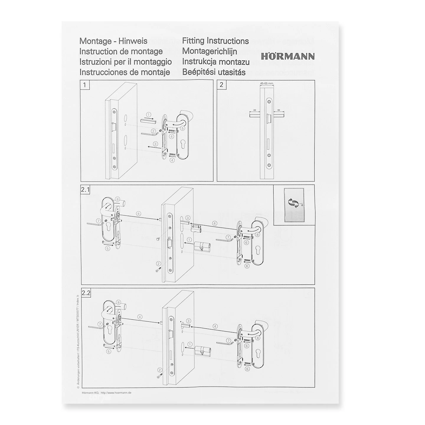 Hörmann FS Drückergarnitur D110 Kurzschild PZ, Schwarz 12 Hörmann FS Drückergarnitur D110 Kurzschild PZ, Schwarz – Bild 10