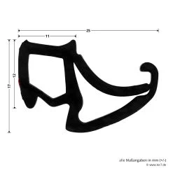 Hörmann Zargendichtung P133, 7500 Mm -Wohnaccessoires 501142 hoermann zargendichtung p133 7500 mm masse