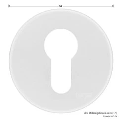 Hörmann FS Drückergarnitur D110 Rosette PZ, Alu -Wohnaccessoires 535346 hoermann fs drueckergarnitur d110 pz rosette alu f1 gleitlager durchmesser