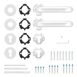 Hörmann FS Drückergarnitur D110 Rosette PZ, Alu -Wohnaccessoires 535346 hoermann fs drueckergarnitur d110 pz rosette alu f1 gleitlager lieferumfang