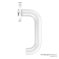 Hörmann FS Drückergarnitur D110 Rosette PZ, Alu -Wohnaccessoires 535346 hoermann fs drueckergarnitur d110 pz rosette alu f1 gleitlager masse