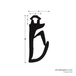 Hörmann Dichtungsprofil Für Mittelsprosse H3D-2, D45-2, P71, Länge 2,50 M -Wohnaccessoires 539040 hoermann dichtungsprofil fuer mittelsprosse h3d 2 d45 2 p71 laenge 2 50 meter breite laenge