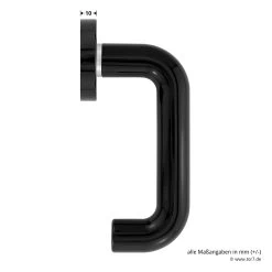 Hörmann FS Drückergarnitur D110 Rosette PZ, Schwarz -Wohnaccessoires 544353 hoermann fs drueckergarnitur d110 pz rosette schwarz gleitlager masse