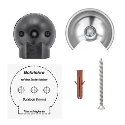 Hörmann Türstopper BS65, Edelstahl -Wohnaccessoires 549066 hoermann tuerstopper bs65 edelstahl lieferumfang