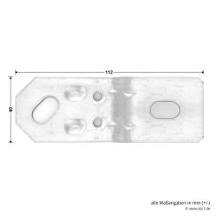 Hörmann Dübellaschen S61 -Wohnaccessoires 549521 hoermann duebellaschen lasche breite laenge