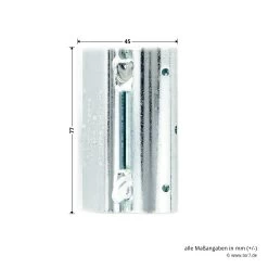 Hörmann Flügelteil FE Verzinkt, Nicht Verstellbar, H8-5/MZ -Wohnaccessoires 690407 hoermann fluegelteil fe verzinkt nicht verstellbar fuer h8 5 mz masse 1